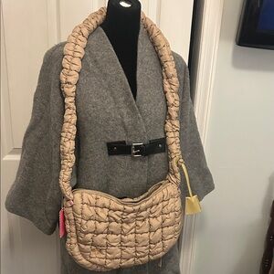 NWT Simply Southern Elegant Quilted Shoulder Bag in Tan